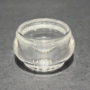 Antique Heisey Pressed Glass 1225 Plain Sawtooth Band Open Salt Cellar Dip
